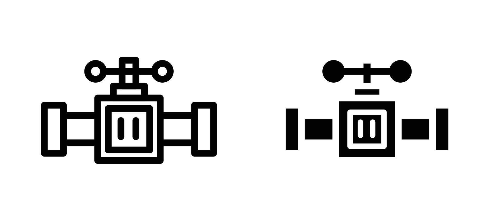 Valve icon collection line and flat style. modern concept, outline style, black color vector