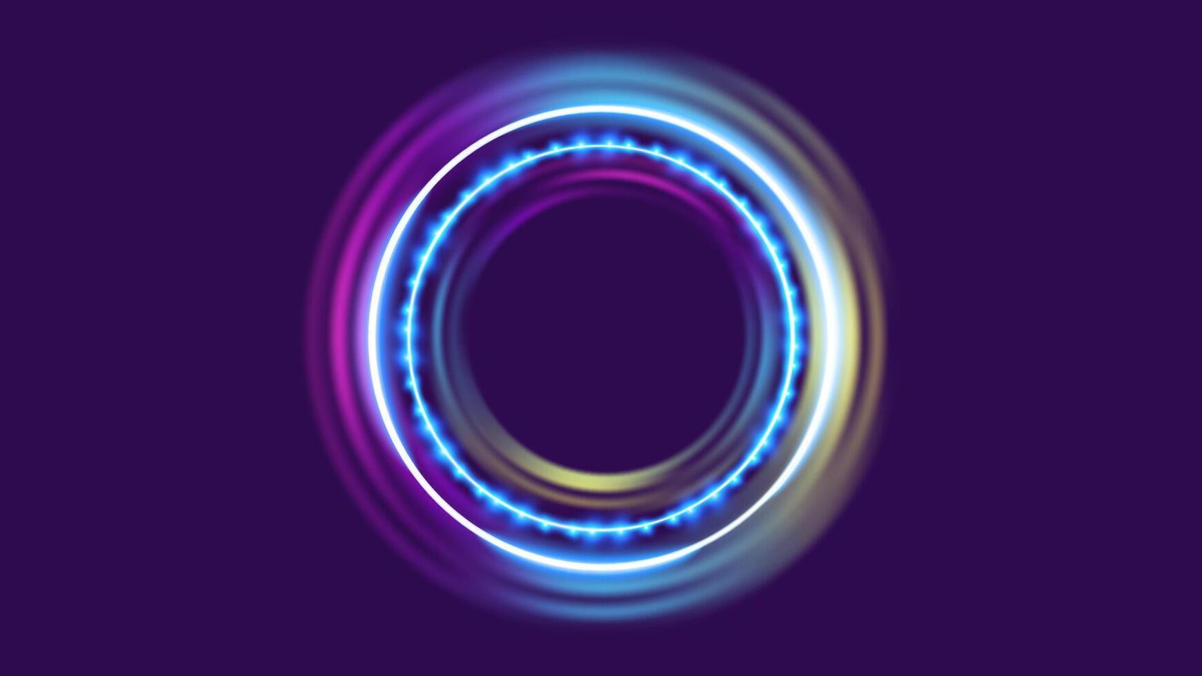 Energy beam hologram portal effect vector