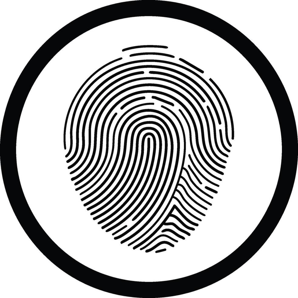 Fingerprint scan icon vector