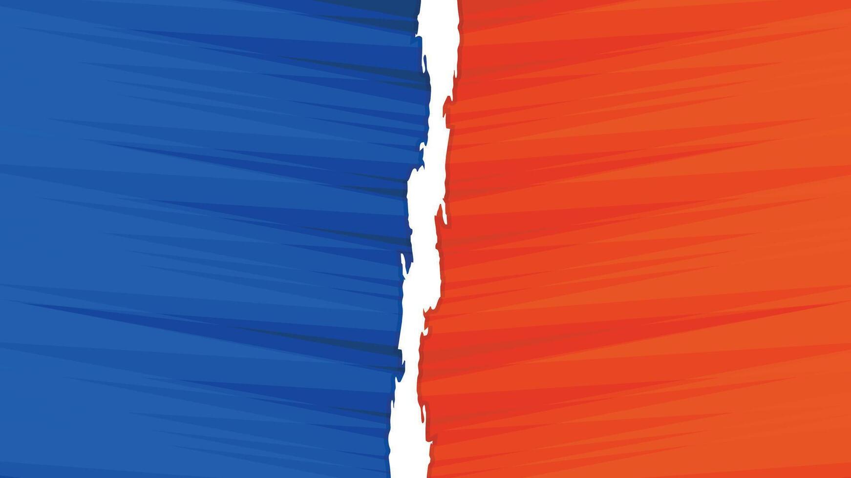 Abstract Grunge Texture Blue and Orange Compare Versus Background With Comic Style vector
