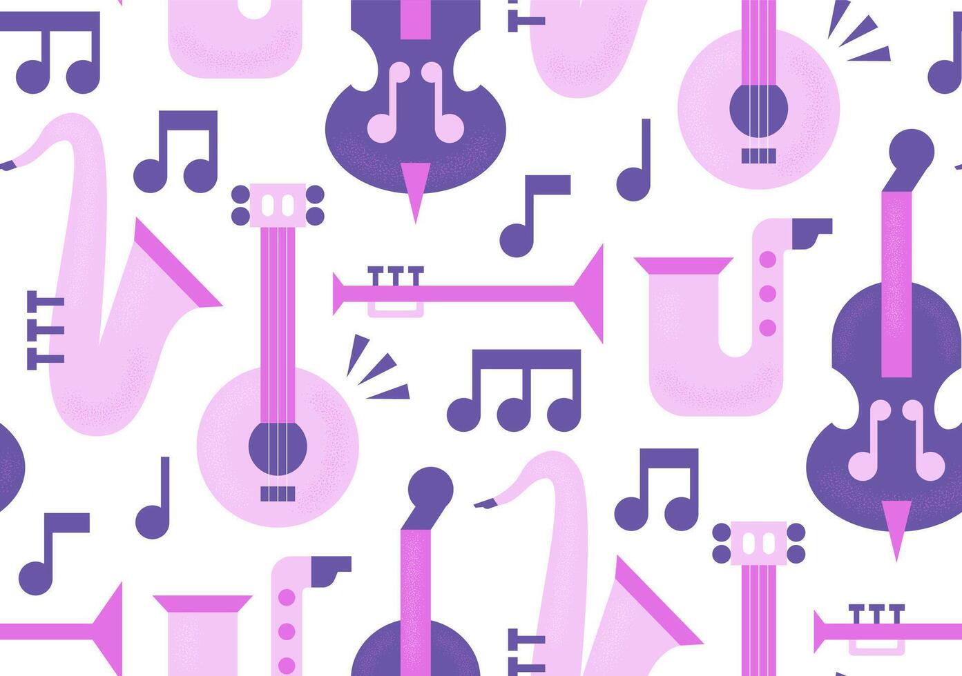 Flat abstract geometric jazz music pattern vector