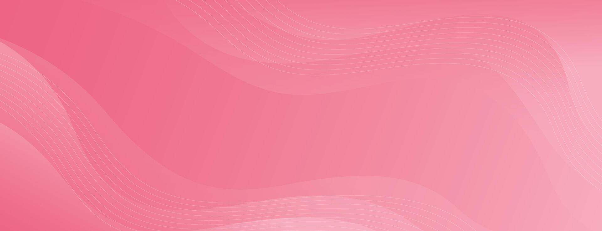 Pink beauty gradient background with liquid wave shapes. Abstract banner design vector
