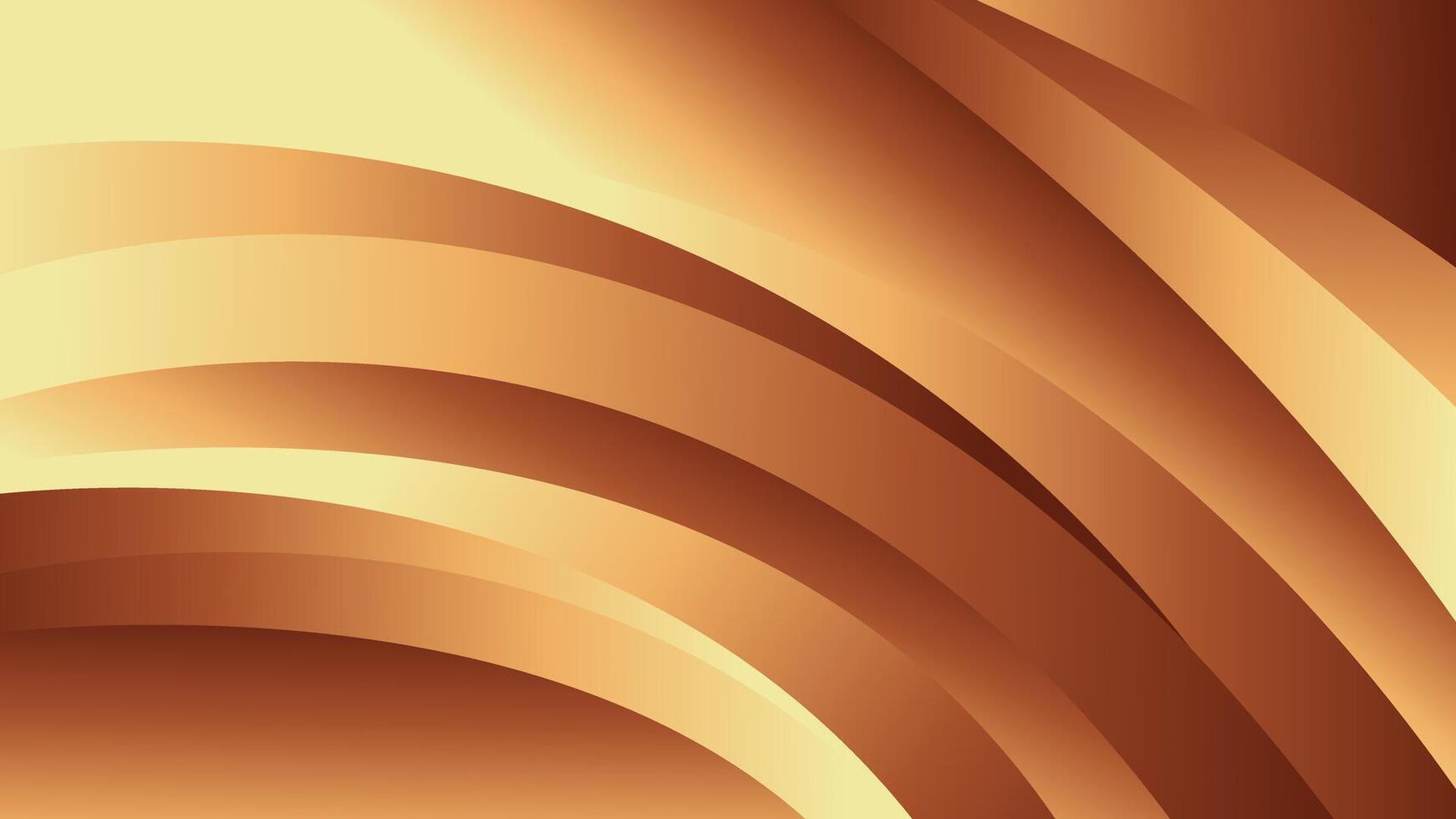 Elegant golden bronze luxury background with smooth curves. Abstract wallpaper design for templates, banners, covers, sales, business, events, awards, web pages, and more vector