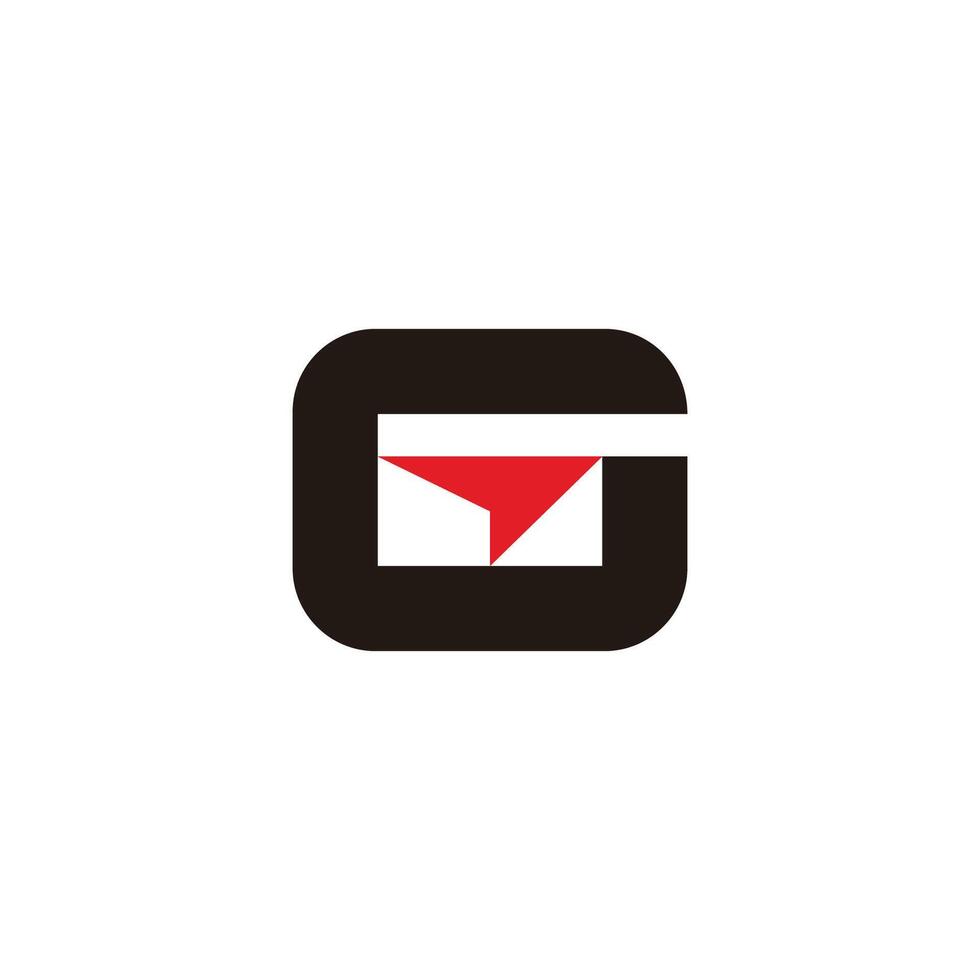 letter g simple arrow fly logo vector