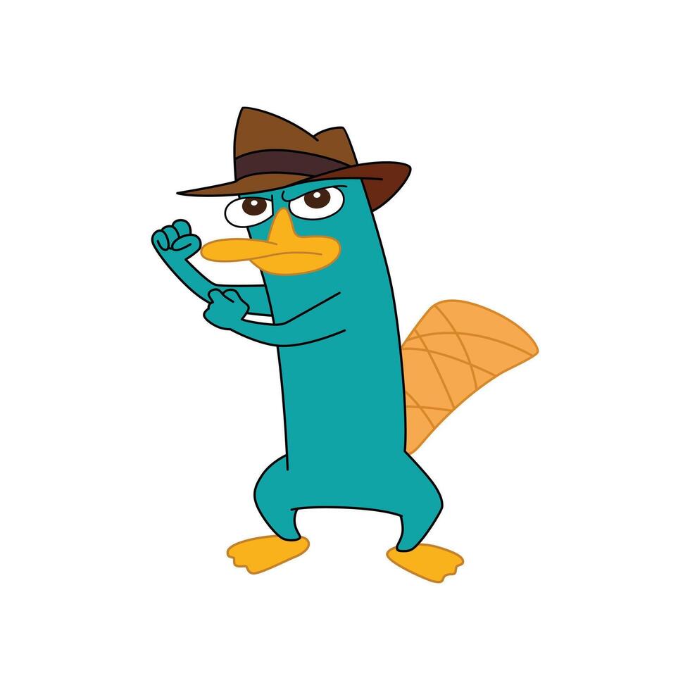 Perry the Platypus's punch vector