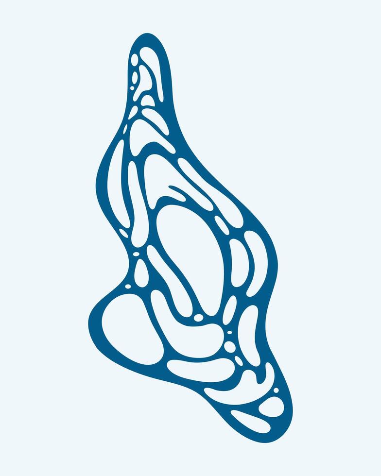 Abstract biomorphism bubble shape line pattern artwork background layout wallpaper poster texture print art vector