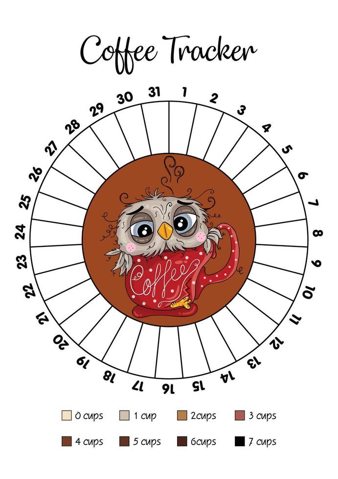 Daily Tracker of Coffee Consumption vector