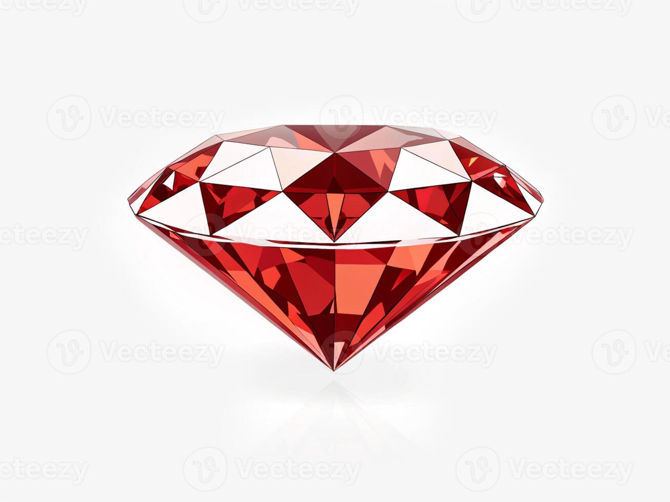 Faceted ruby. Large faceted ruby on a white background photo