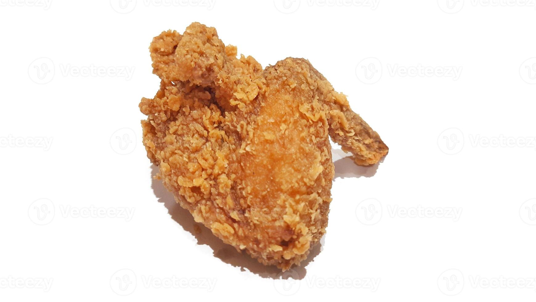 Delicious hot crispy fried chicken wing.Clipping path. Food presentation photography photo