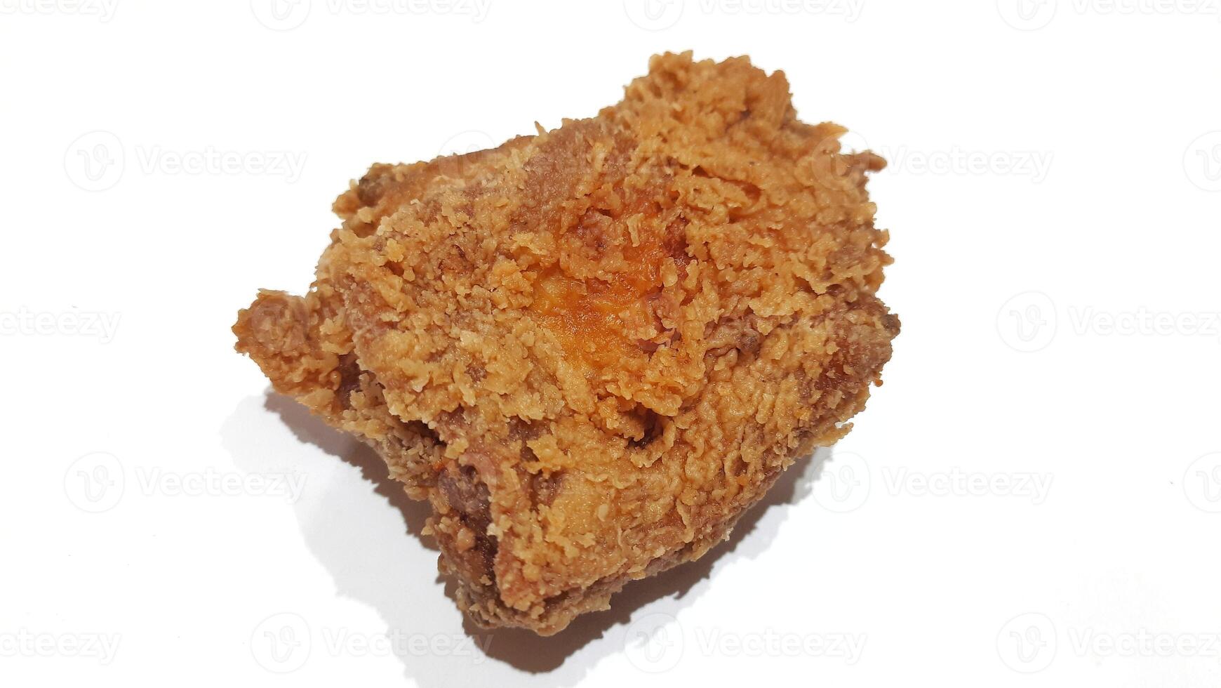 Crispy crunchy golden brown Upper thigh fried chicken. Isolated on white background. Food photography. Clipping path photo