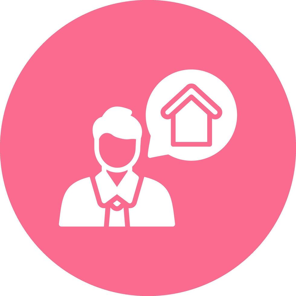 Property Agent Minimal Art Object vector