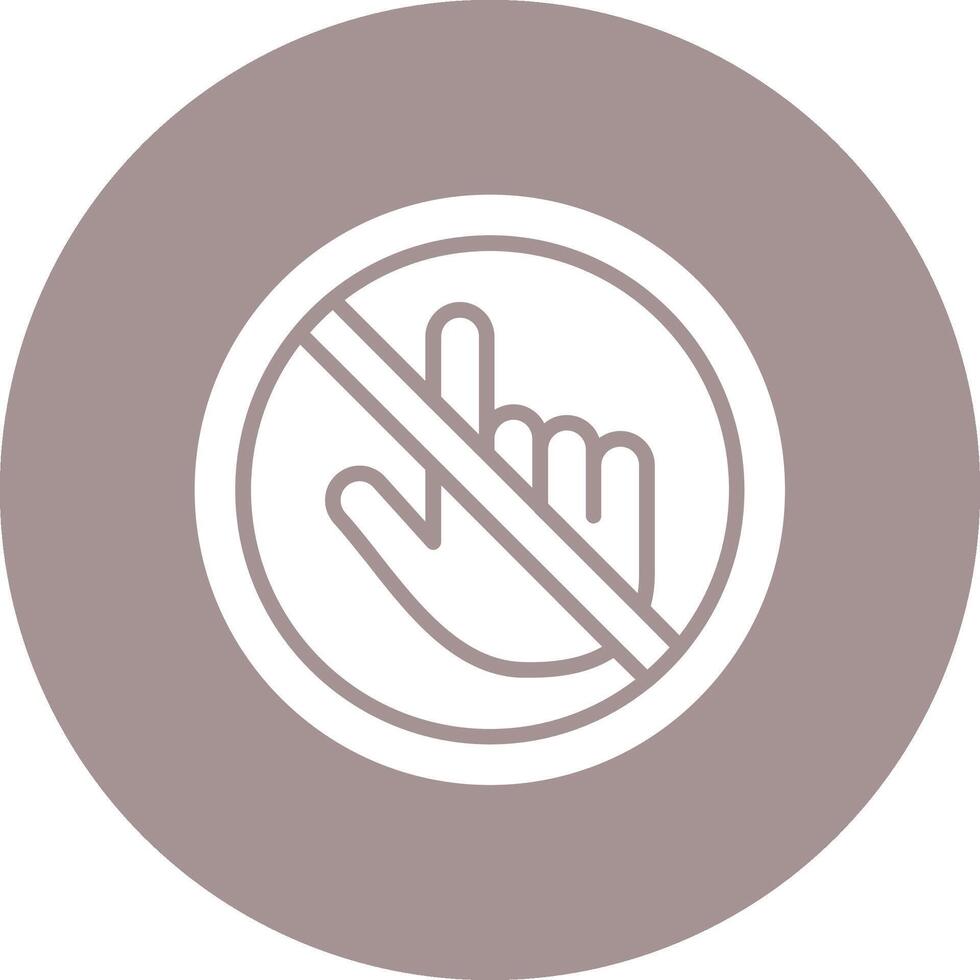 Do Not Touch Outlined Frame Object vector