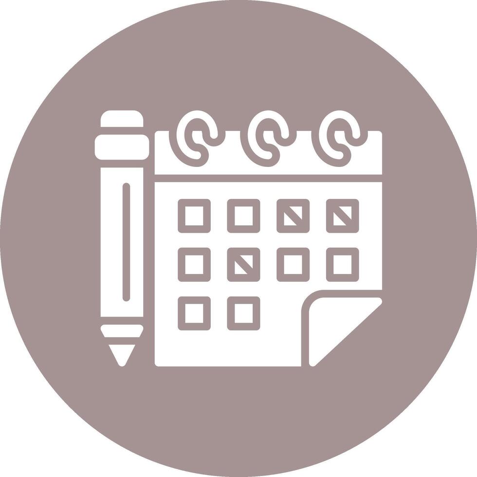 Schedule Outlined Line Artwork vector