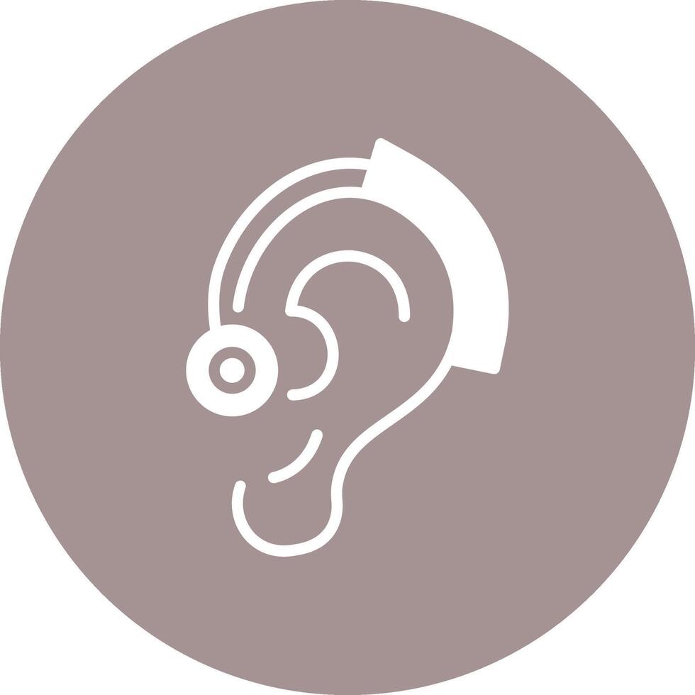 Hearing Aid Simplified Design Piece vector