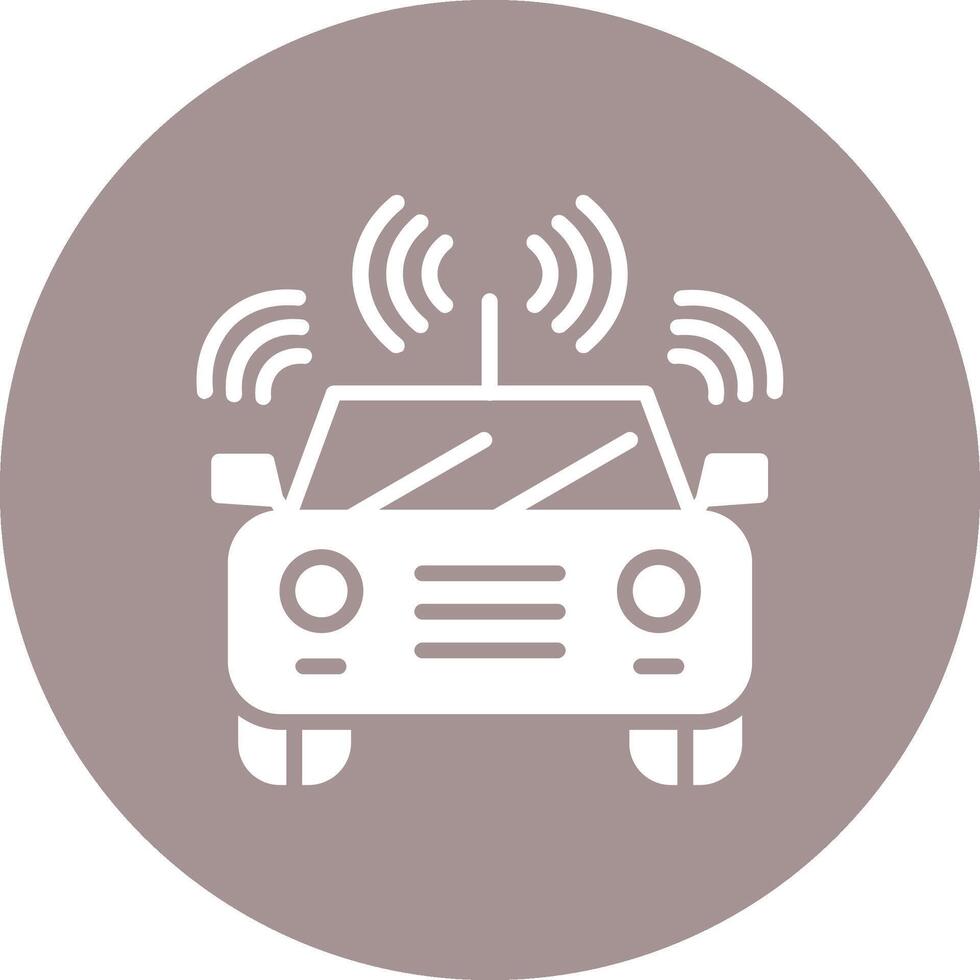 autónomo coche codificado ui símbolo vector