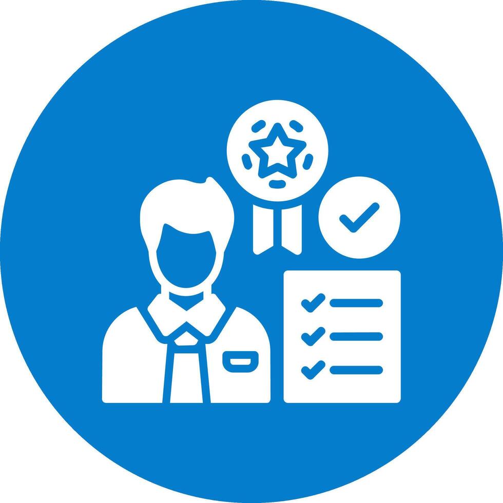 Employee Qualification Bright Tone Visual vector
