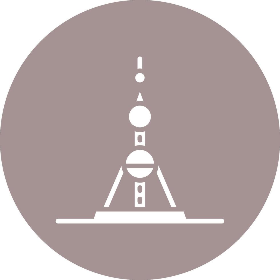 Oriental Pearl Tower Modern Interface Badge vector
