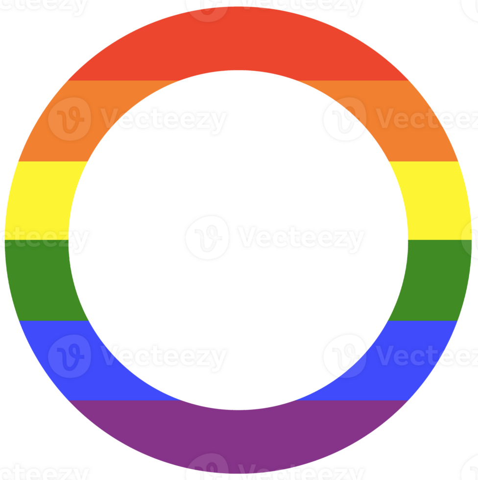 LGBT, gay pride frames, progress logo symbols, rainbow flag . Round badge, button. png