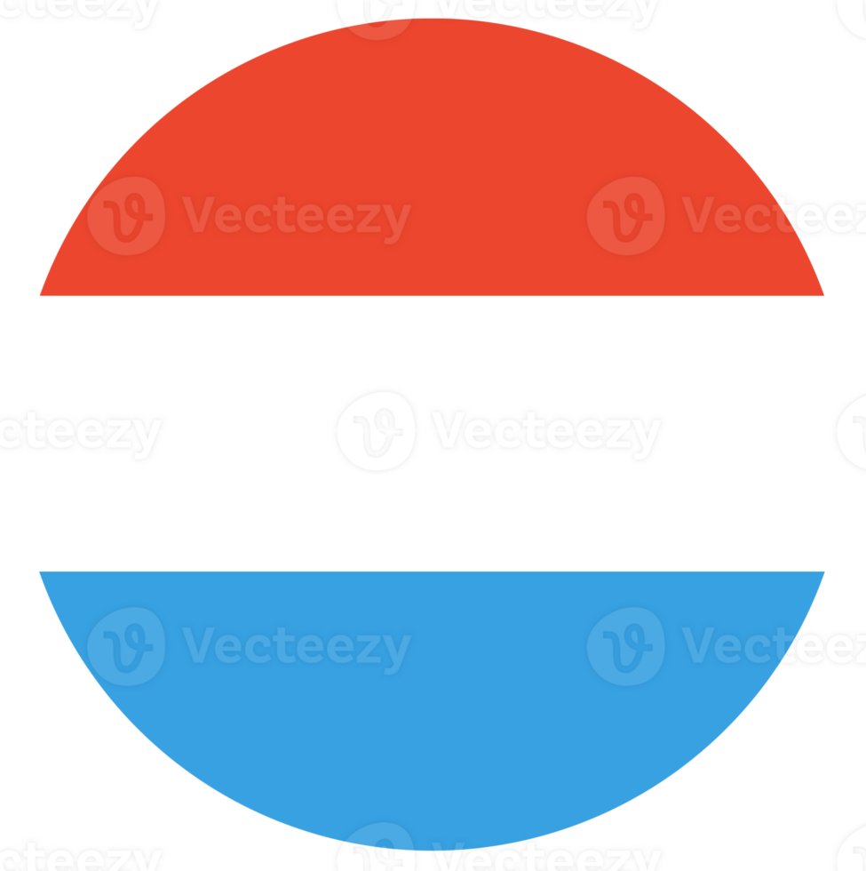 Circle shape of Luxemburg flag isolated. png