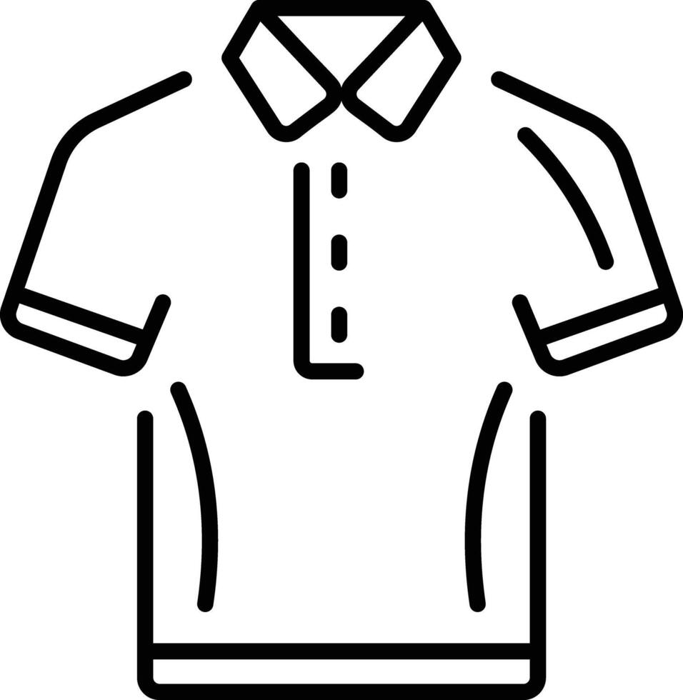 A linear style icon representing shirt vector