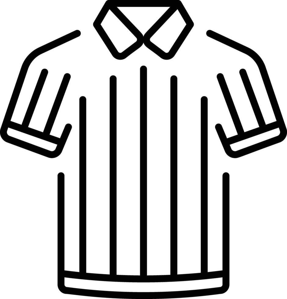 An outline style icon depicting umpire jersey vector