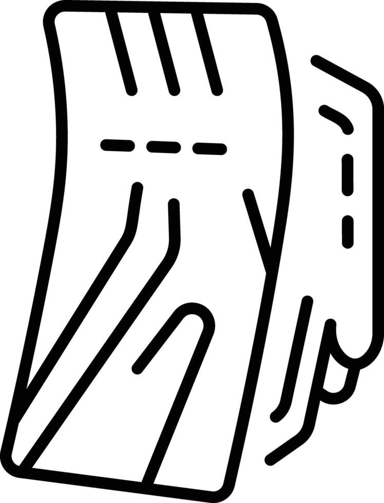 An outline style icon depicting goalie blocker vector