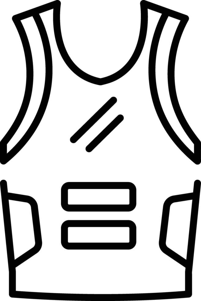 An outline style icon depicting running vest vector