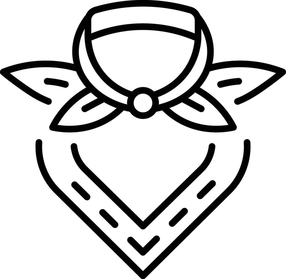 A line style icon showing bandana vector