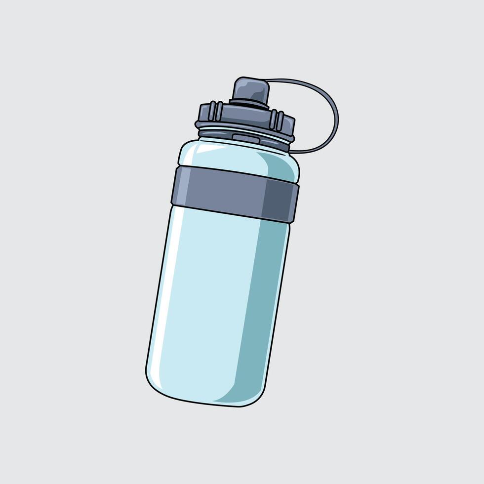 Sport bottle simple isolated cartoon illustration with a light background vector