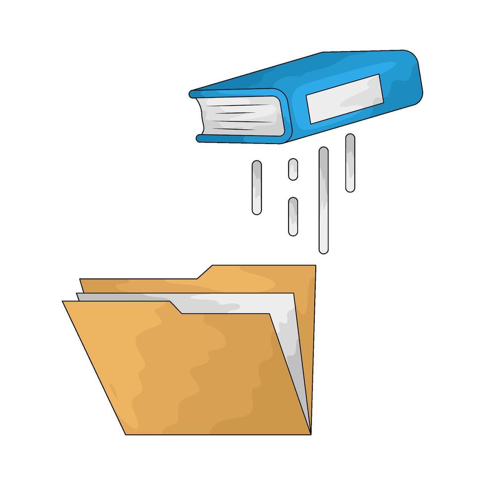 Folder and Book vector