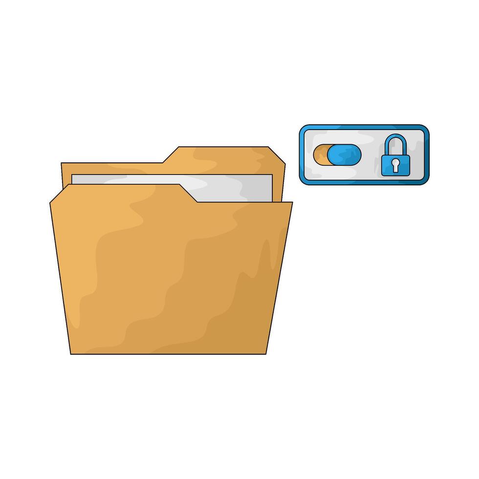 Illustration of an Locked Folder vector