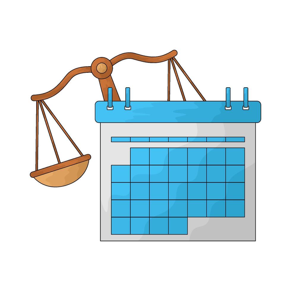 Court Date Illustration vector
