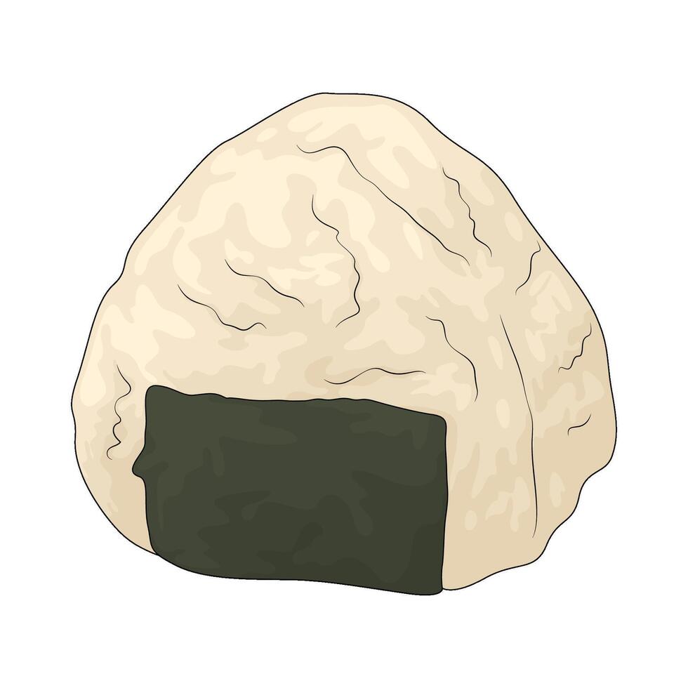 illustration of a delicious onigiri vector