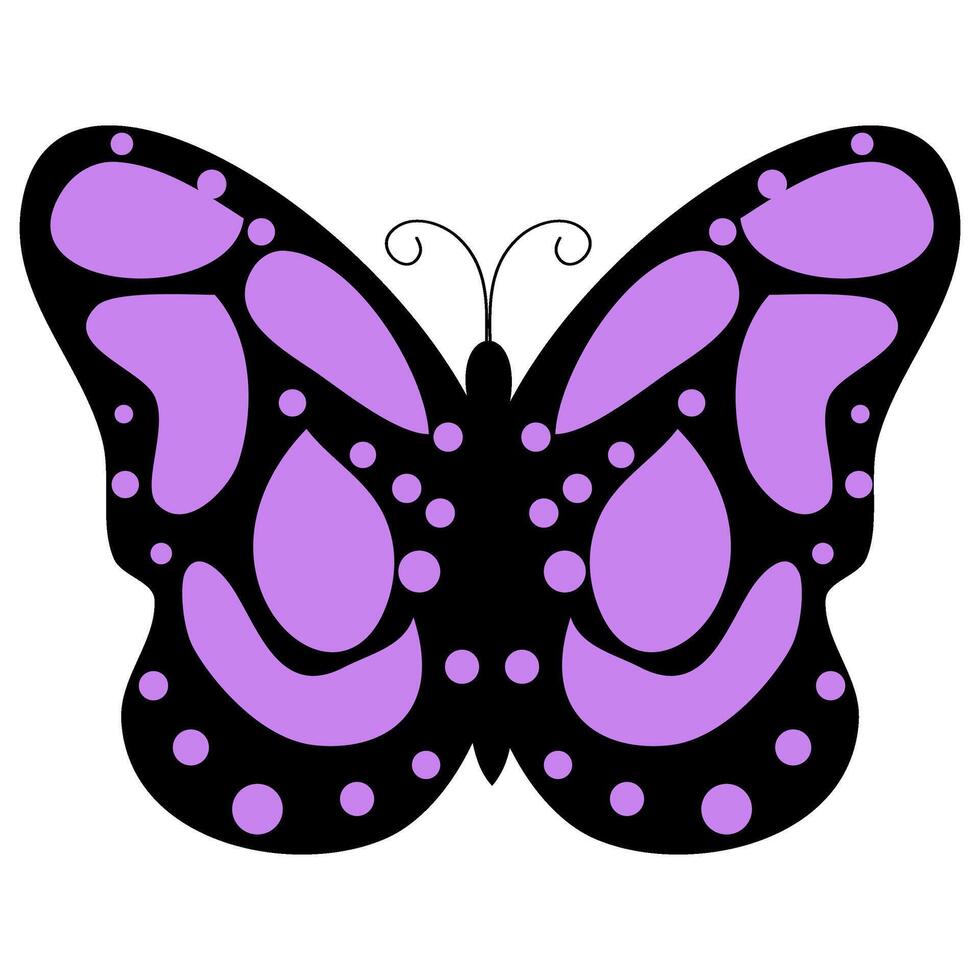 Colorful of summer Purple butterflies. Trendy modern illustration vector