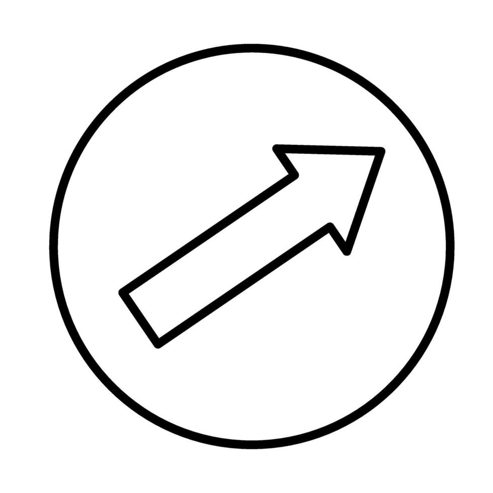 Sleek arrow icon pointing direction, modern design element for navigation or forward progress concept vector