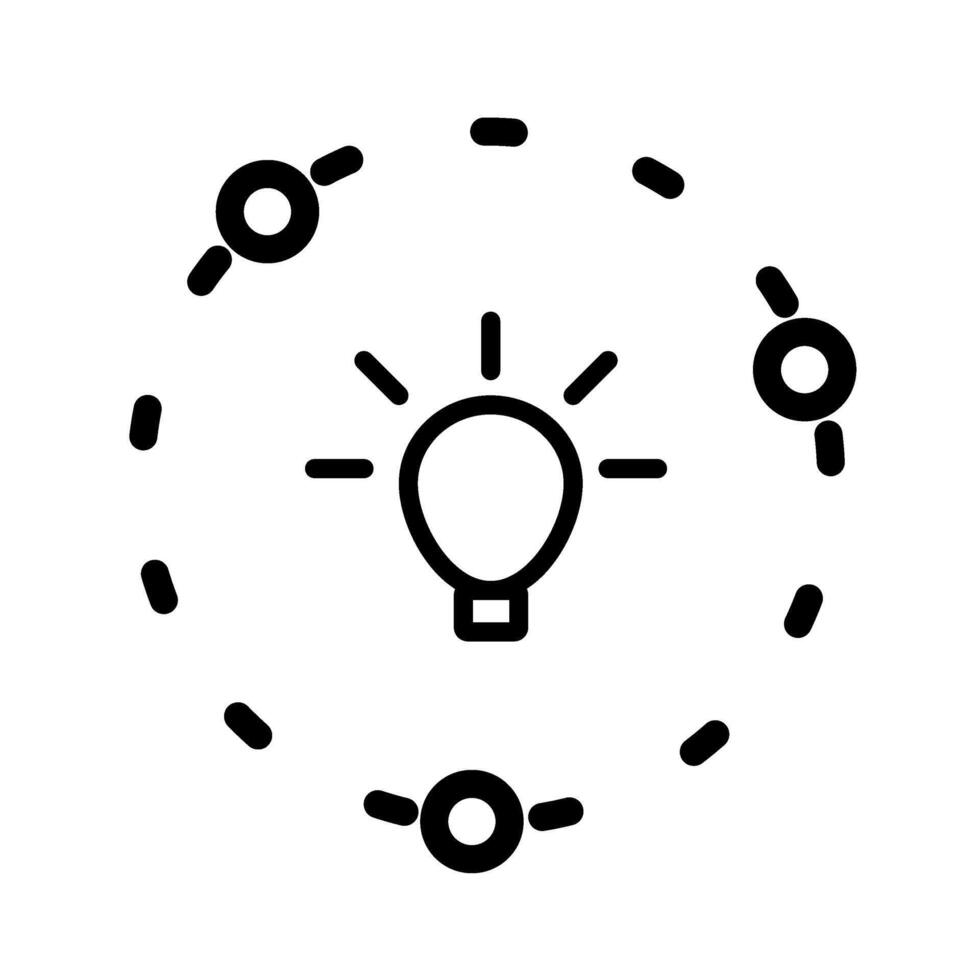 Ignite innovation with a bright idea and connected insights, modern and scalable symbol of inspiration vector