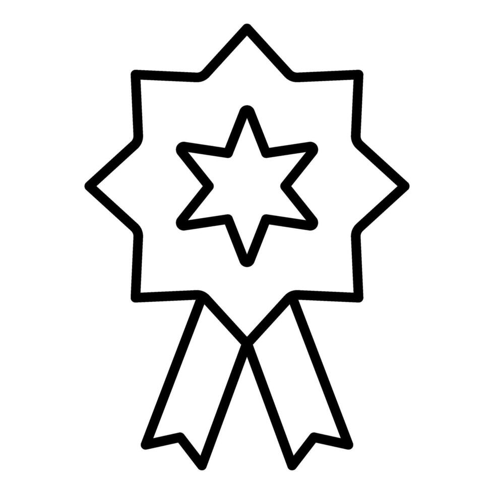 Elegant star award badge for recognition, achievement, and success in any field or competition vector