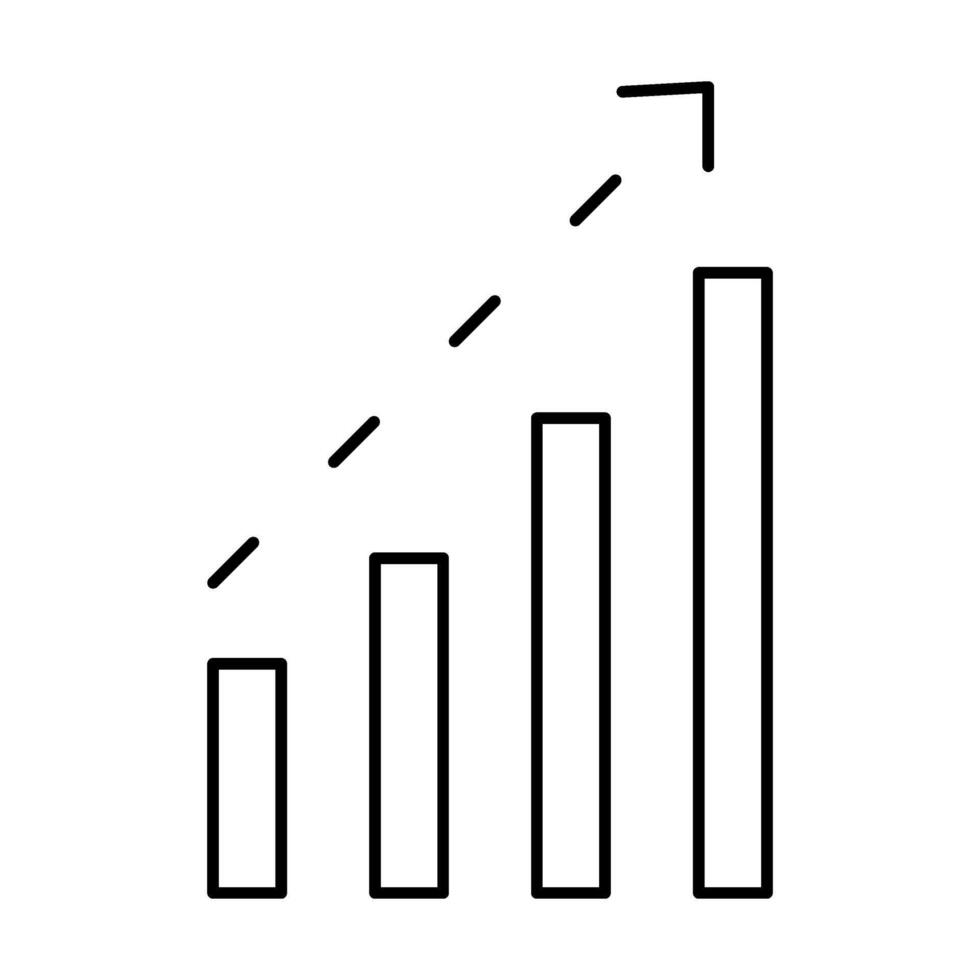 Dynamic growth chart showing business success and upward trends in sales and profits visualized vector