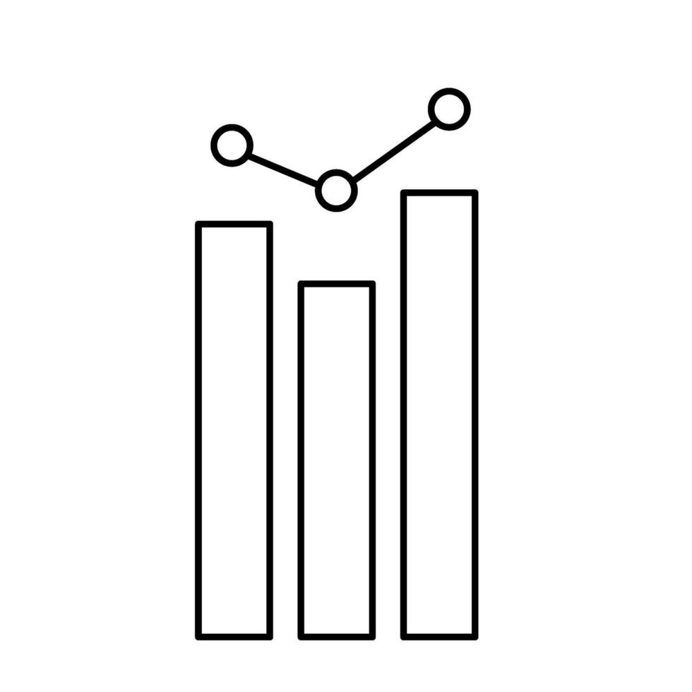 Dynamic linear bar chart illustration for business analytics and finance reports design element vector