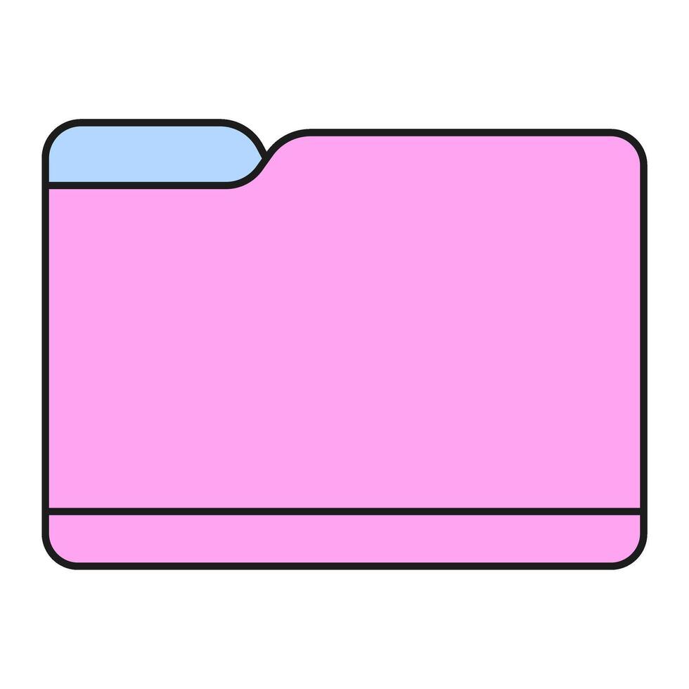 Organize your files with a cute pink folder icon perfect for design projects and creative presentations vector