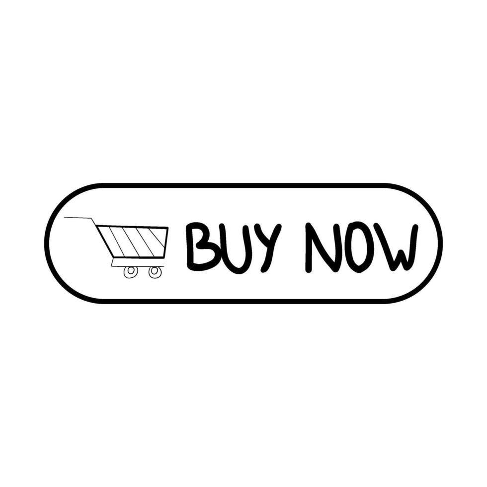 Buy Now Button with Shopping Cart Icon for E-Commerce and Retail Transactions Online vector