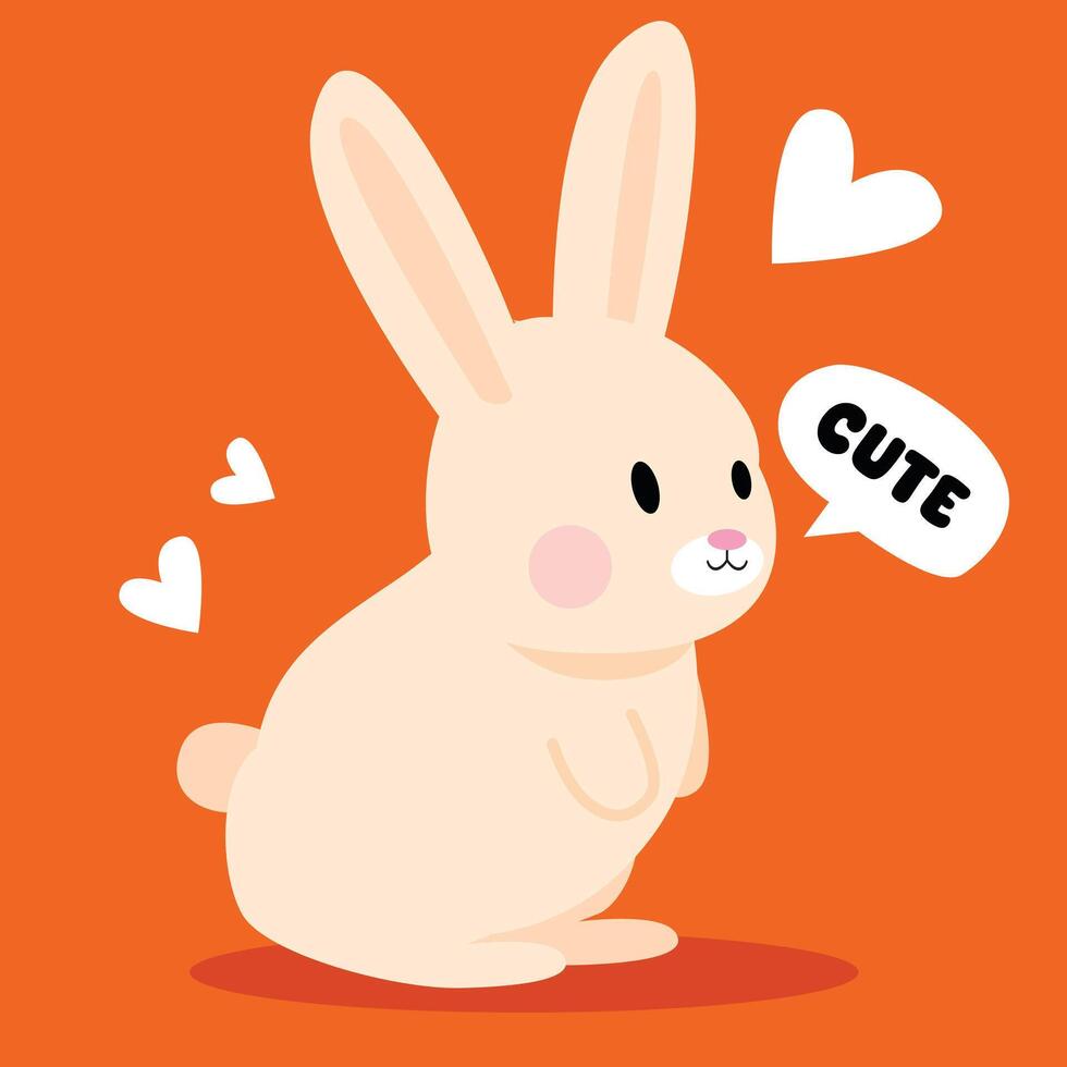 Easter greeting background with cute bunny pattern, cute bunny vector