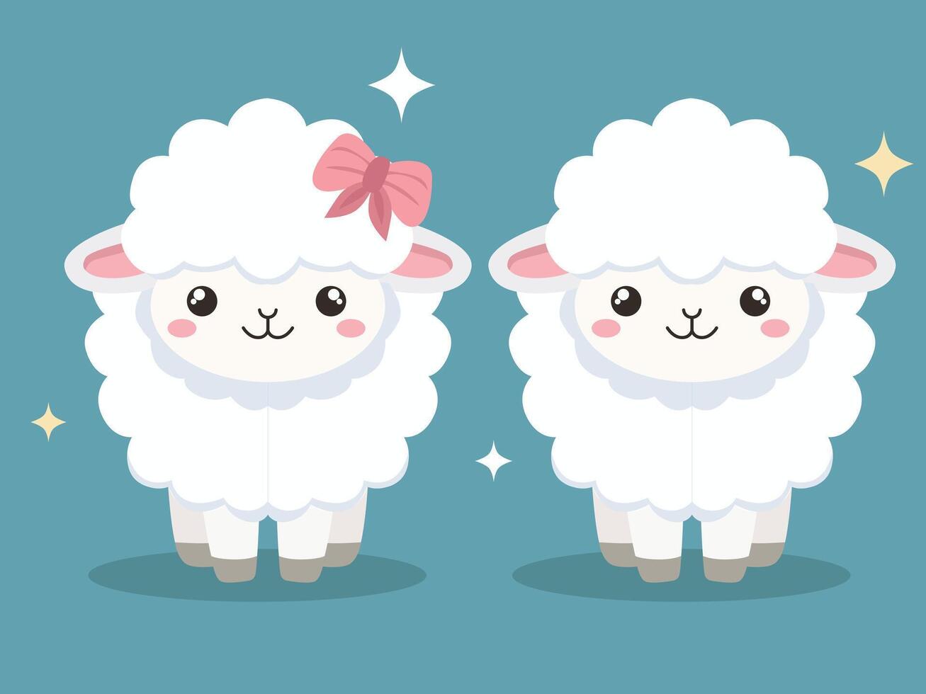 cute sheep, sheep mascot, white sheep for logo icon and illustration vector