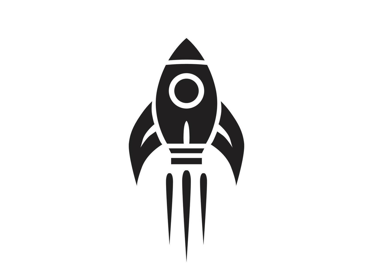 spaceship logo, astronaut, planet, simple, vector