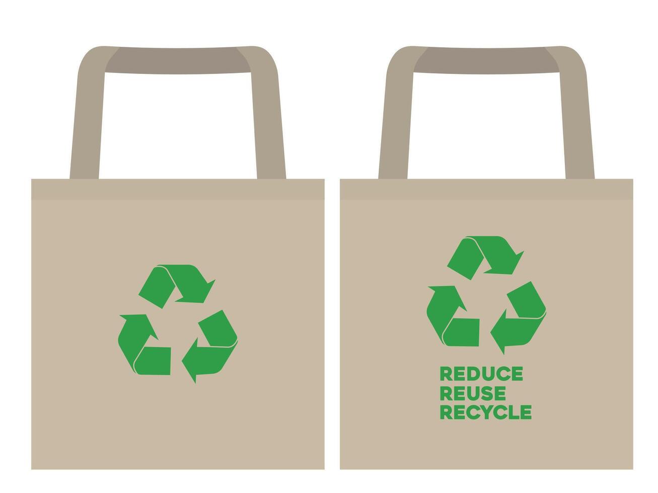 recycled shopping bags, reuse, reduce, eco vector