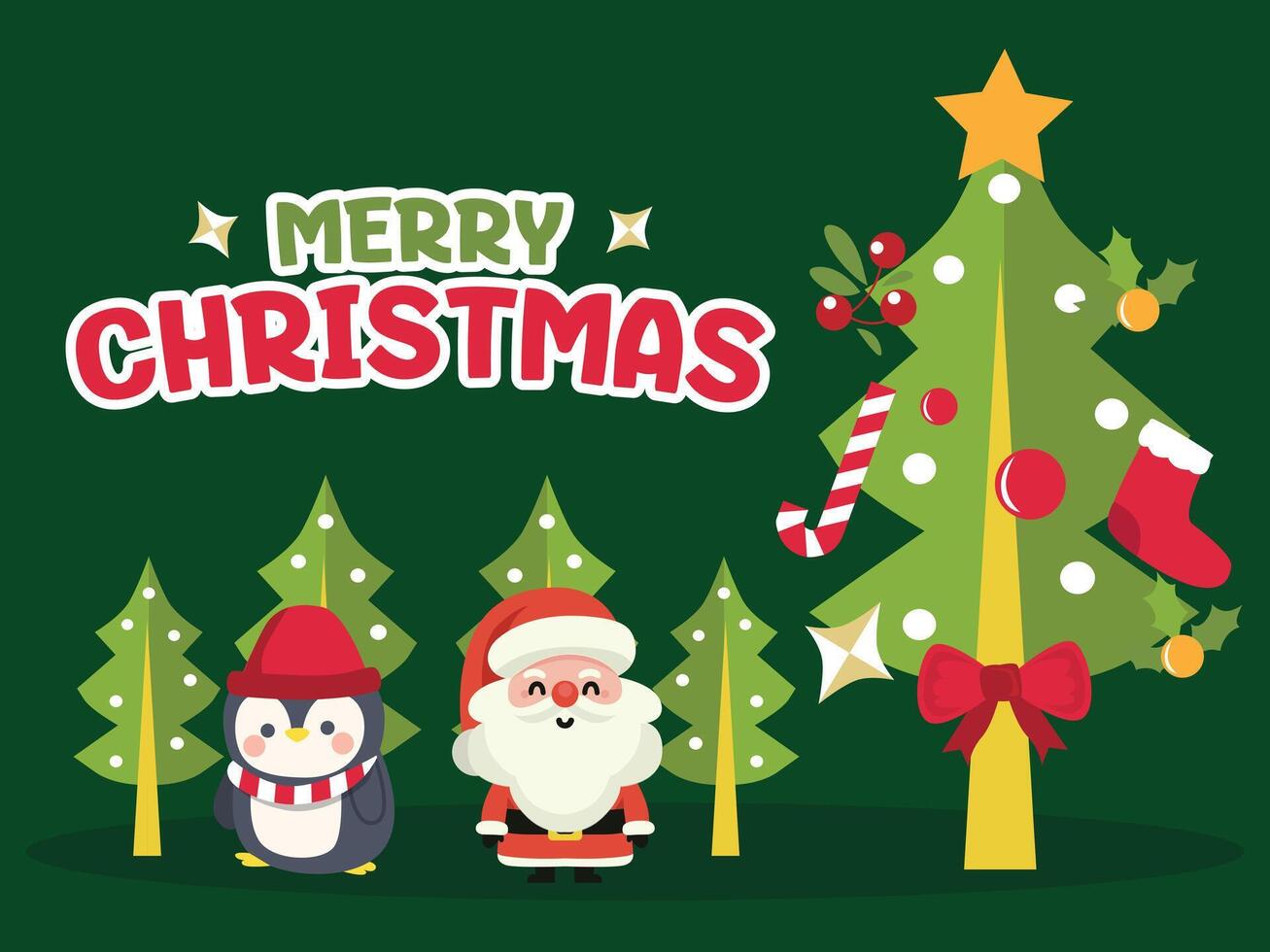 Christmas greeting card with Christmas flower ornaments forming a circle with the greeting Feliz Navidad, spanish vector