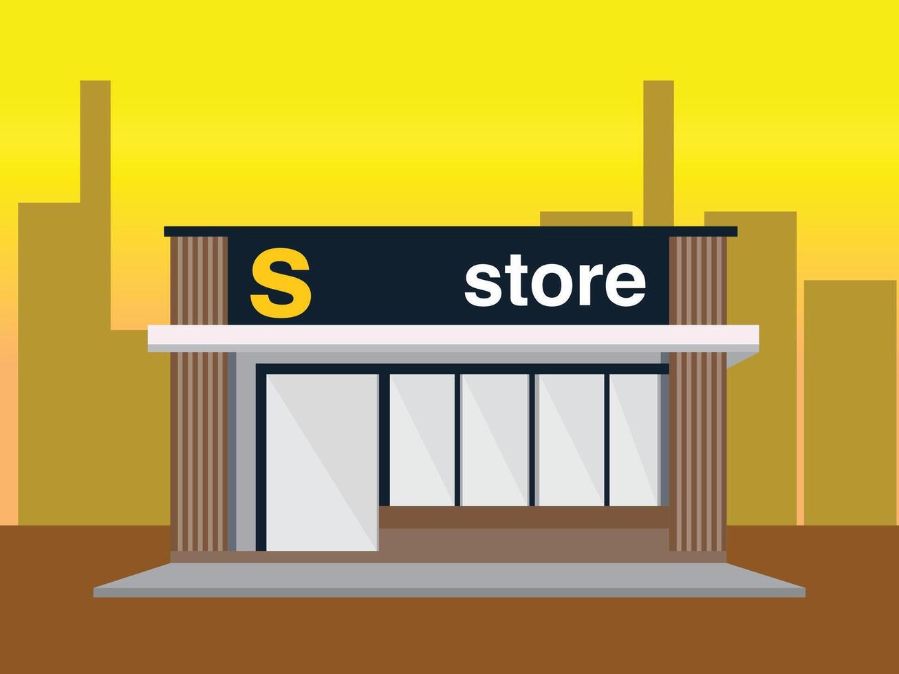 illustration of a fast food restaurant building selling burgers and fried chicken, burger stall vector