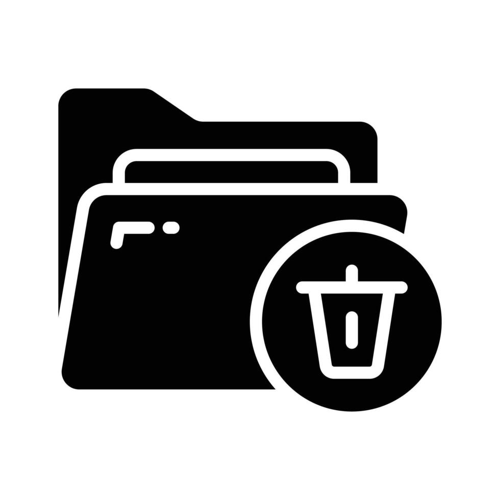 Check out this glyph icon of delete folder option vector