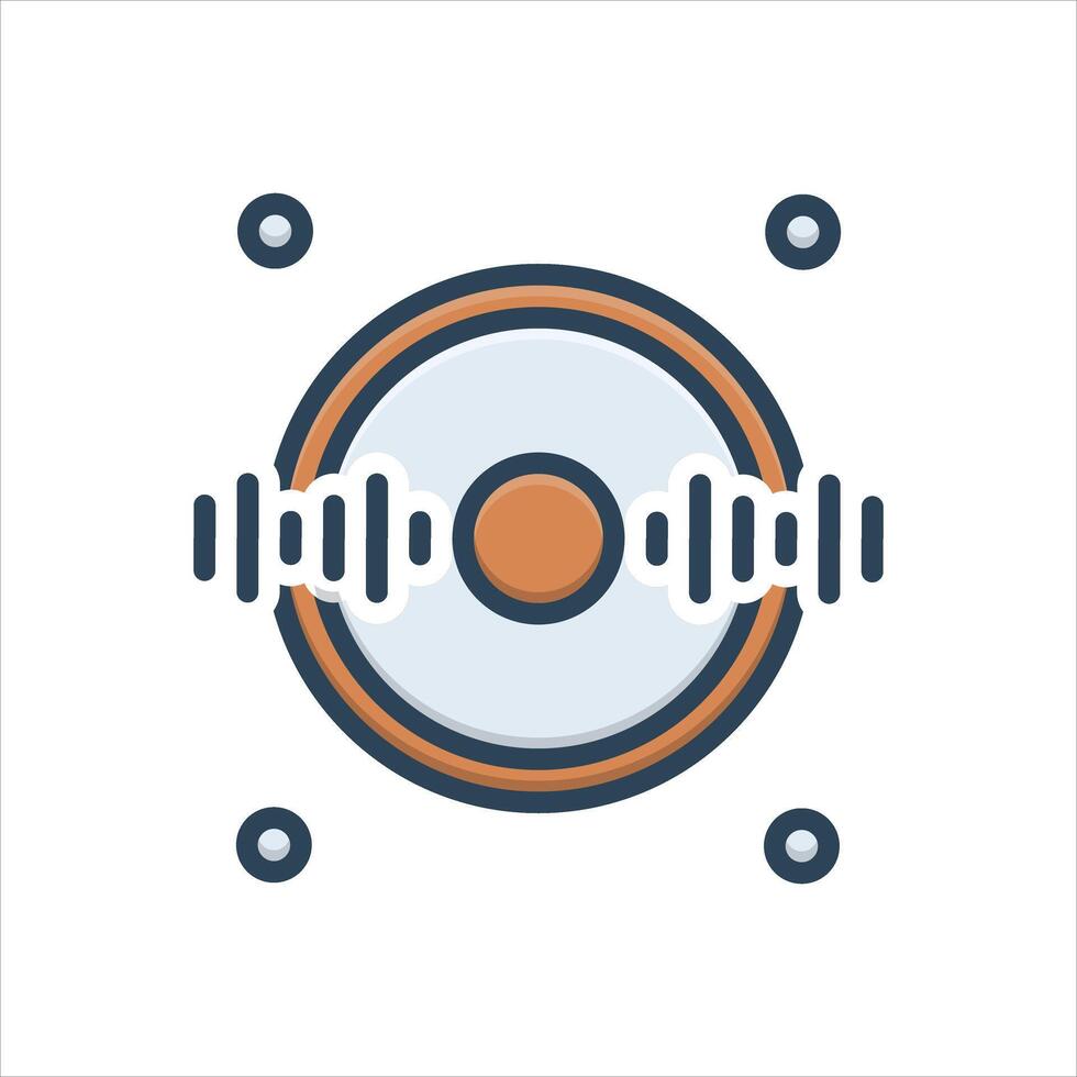 Color icon sound-box vector