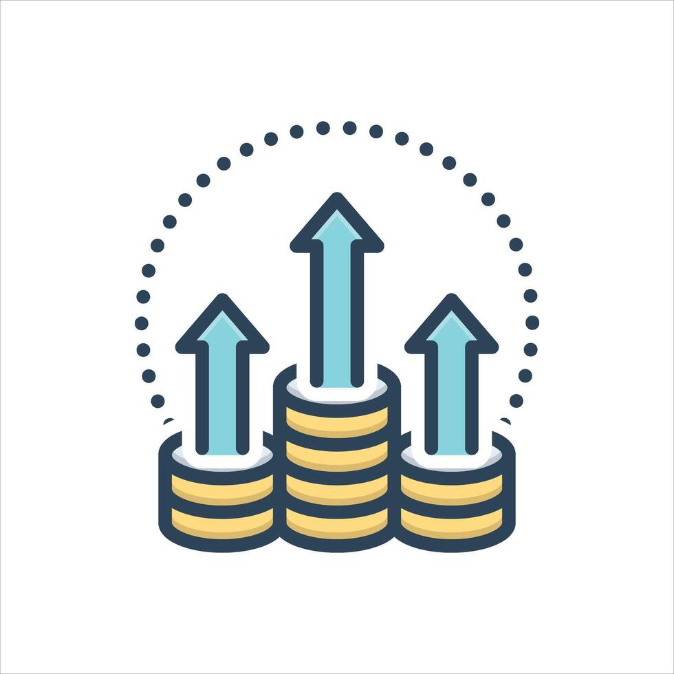 Color icon revenue vector